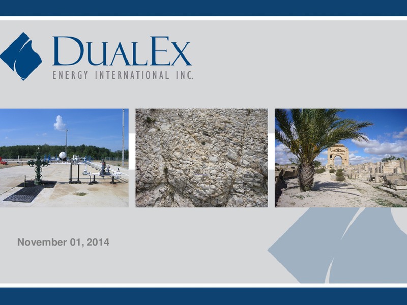 Investor Presentation – Dualex Energy International – slide 1
