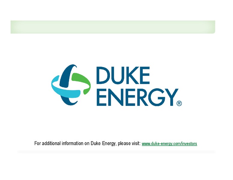 EARNINGS REVIEW AND BUSINESS UPDATE – Duke Energy Corporation – slide 54