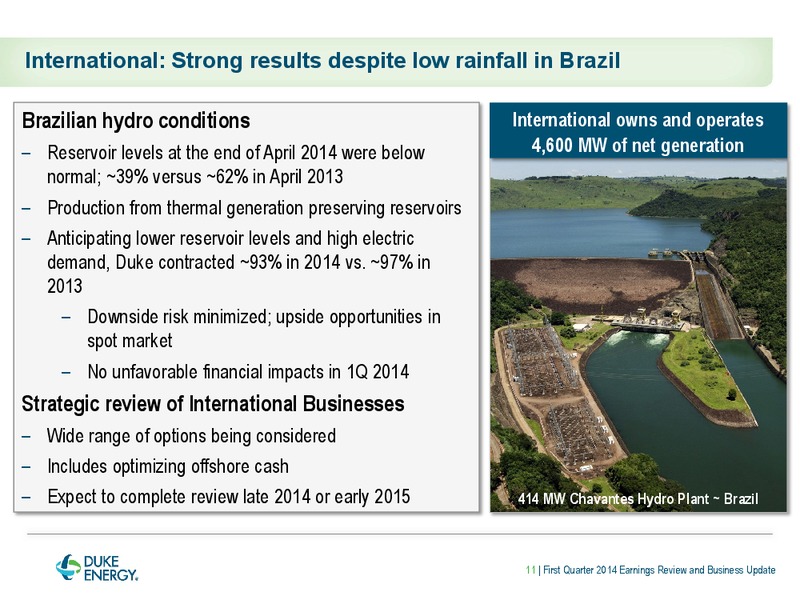 Earnings Review and Business Update – Duke Energy Corporation – slide 11