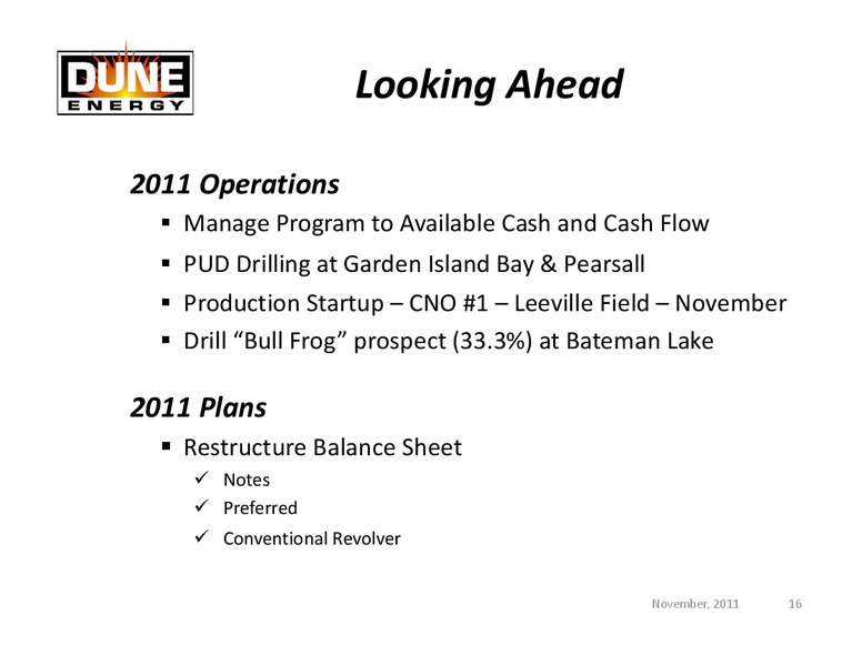 Investor Overview – Dune Energy Inc. – slide 15