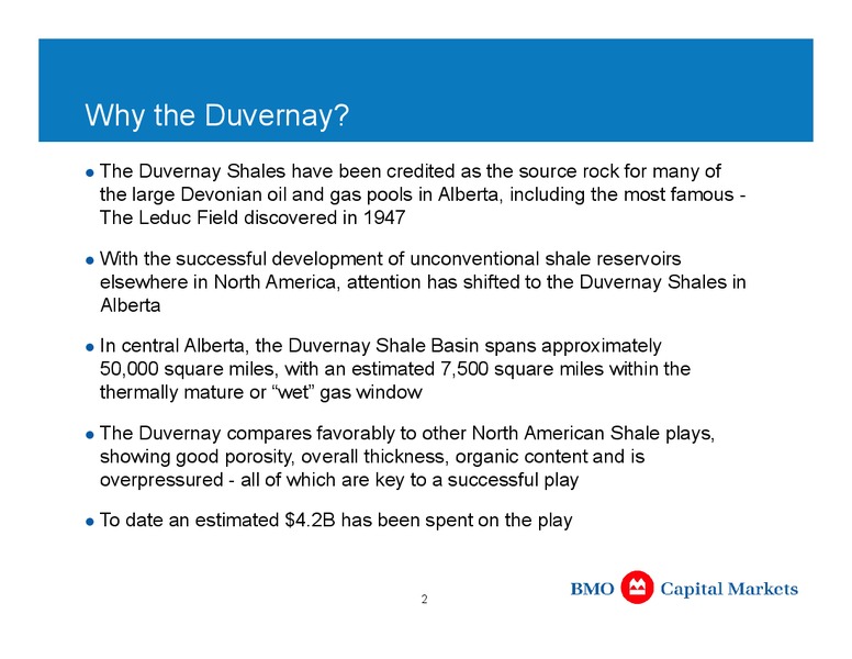 Investor Presentation – Duvernay Oil Corp – slide 2