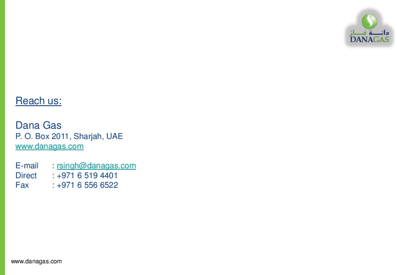 2014 FINANCIAL YEAR RESULTS – Dana Gas – slide 29