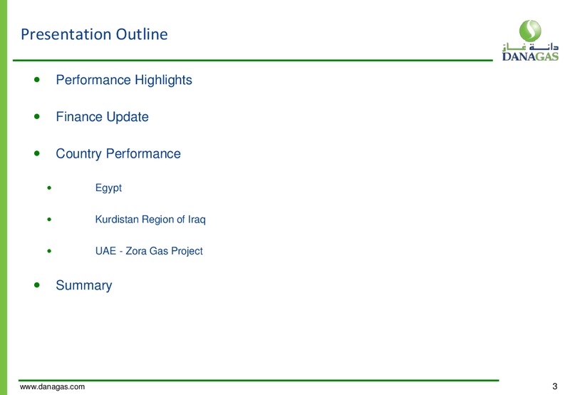 1Q 2016 Financial Results – Dana Gas – slide 2