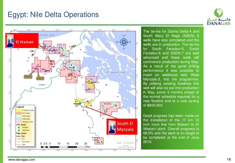 1Q 2016 Financial Results – Dana Gas – slide 15