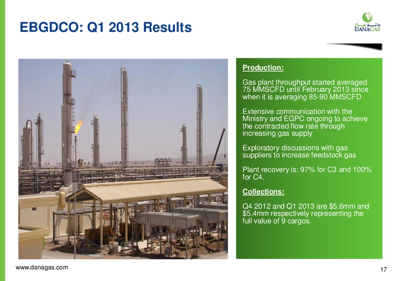 Q1 2013 Earnings Call – Dana Gas – slide 16
