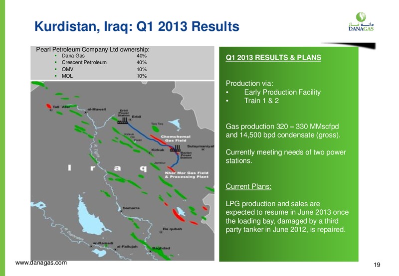 Q1 2013 Earnings Call – Dana Gas – slide 18