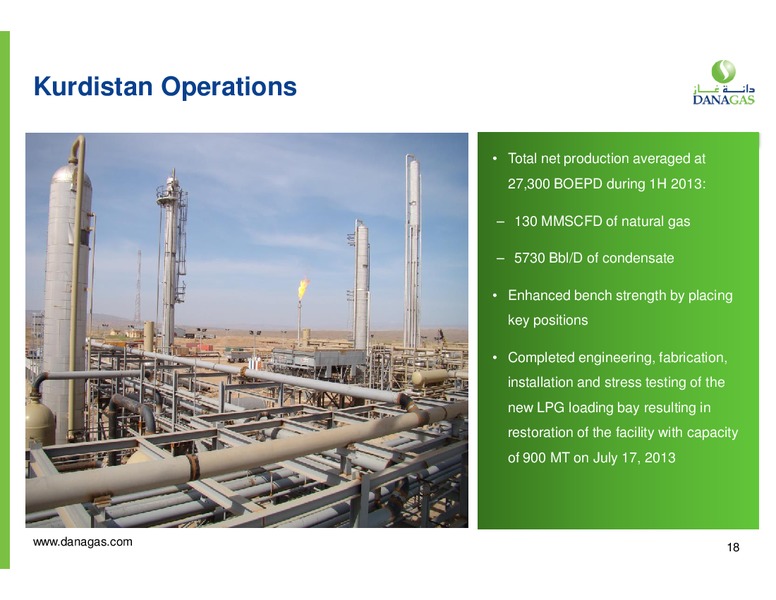 Q2 2013 Earnings Call – Dana Gas – slide 17