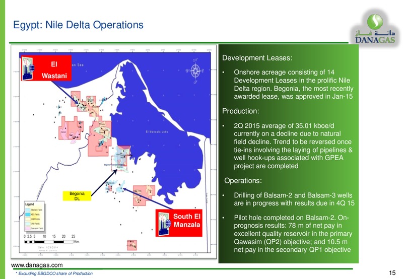 Clean Energy For the MENA Regions – Dana Gas – slide 14