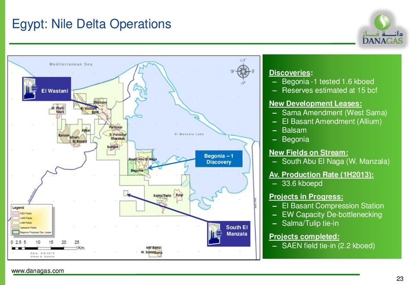 September 2013 Investor Presentation – Dana Gas – slide 22