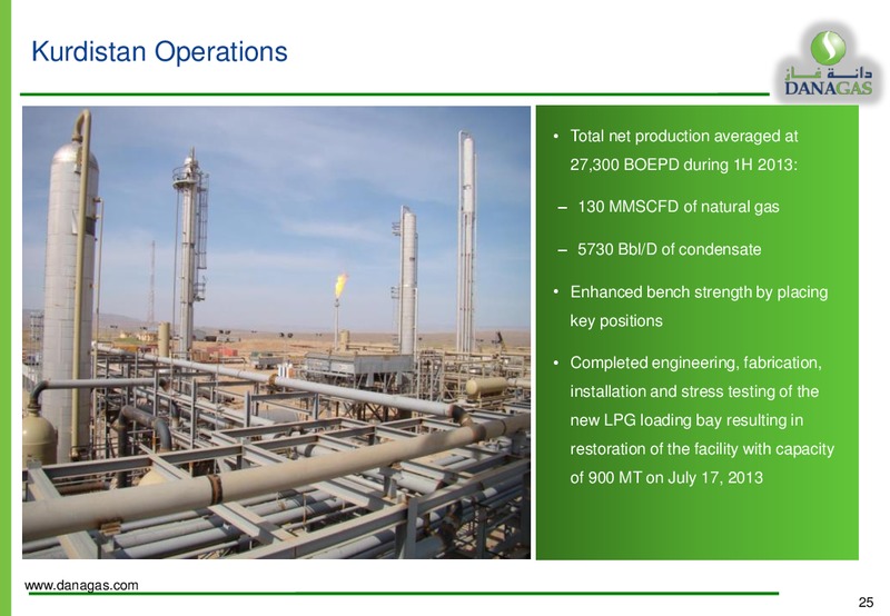 September 2013 Investor Presentation – Dana Gas – slide 24