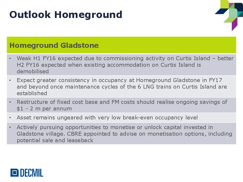 FY15 Annual Results – Decmil – slide 22