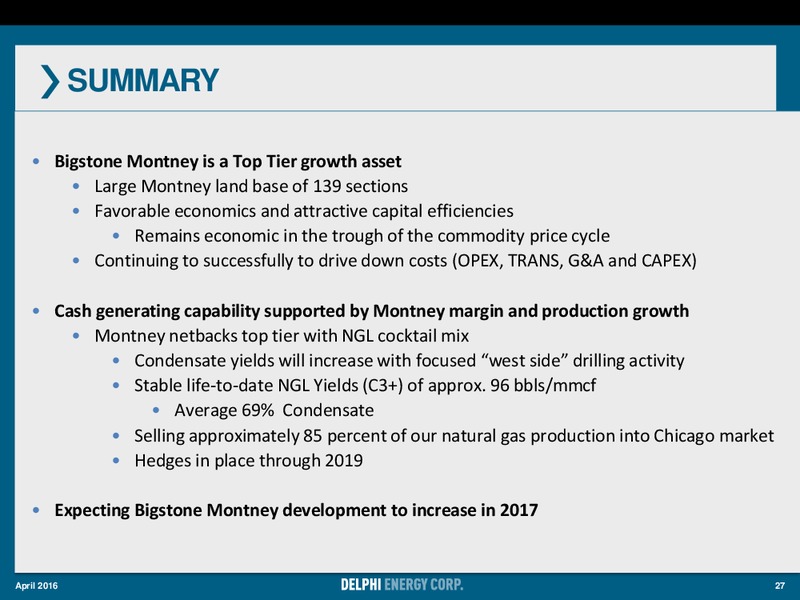 April 2016 Corporate Presentation – Delphi Energy Corp. – slide 26