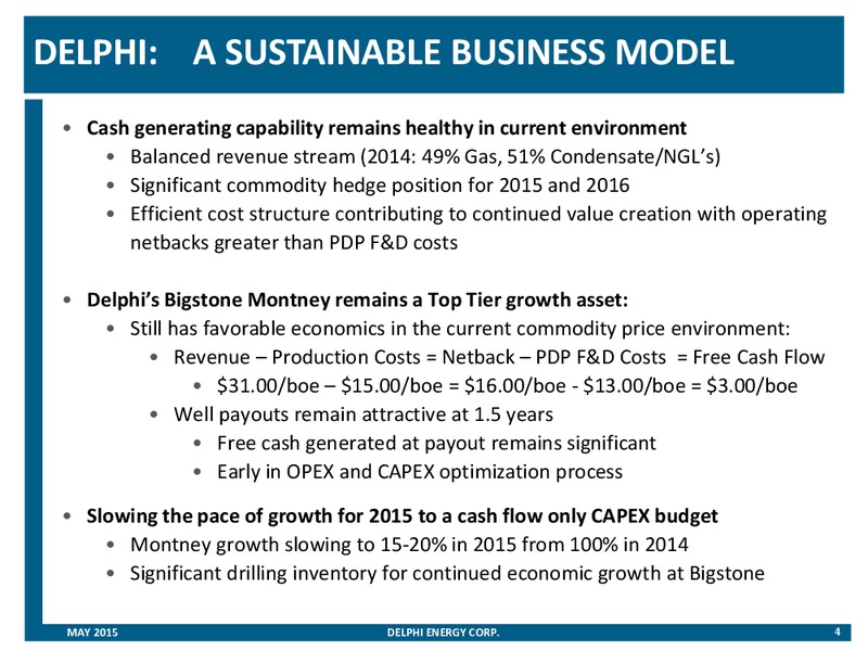 May 2015 Corporate Presentation – Delphi Energy Corp. – slide 3