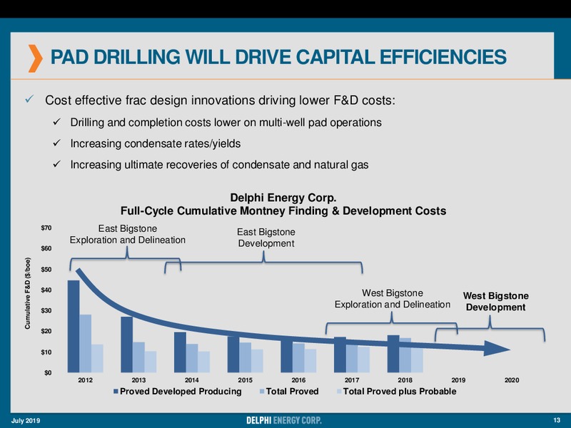 July 2019 Corporate Presentation – Delphi Energy Corp. – slide 13