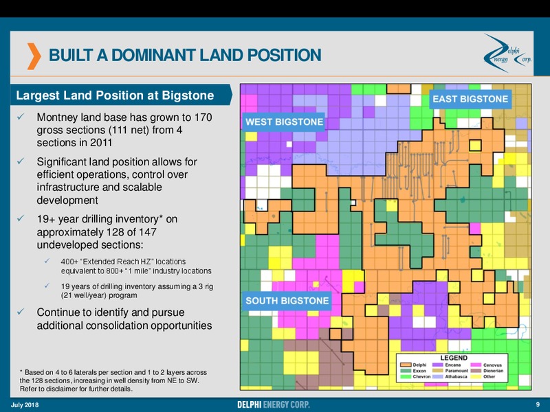 July 2018 Investor Presentation – Delphi Energy Corp. – slide 9
