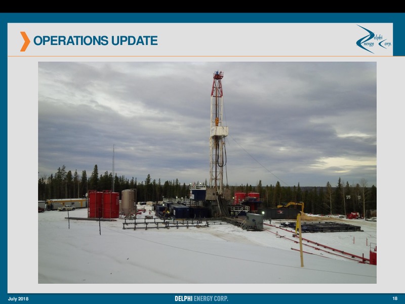 July 2018 Investor Presentation – Delphi Energy Corp. – slide 18