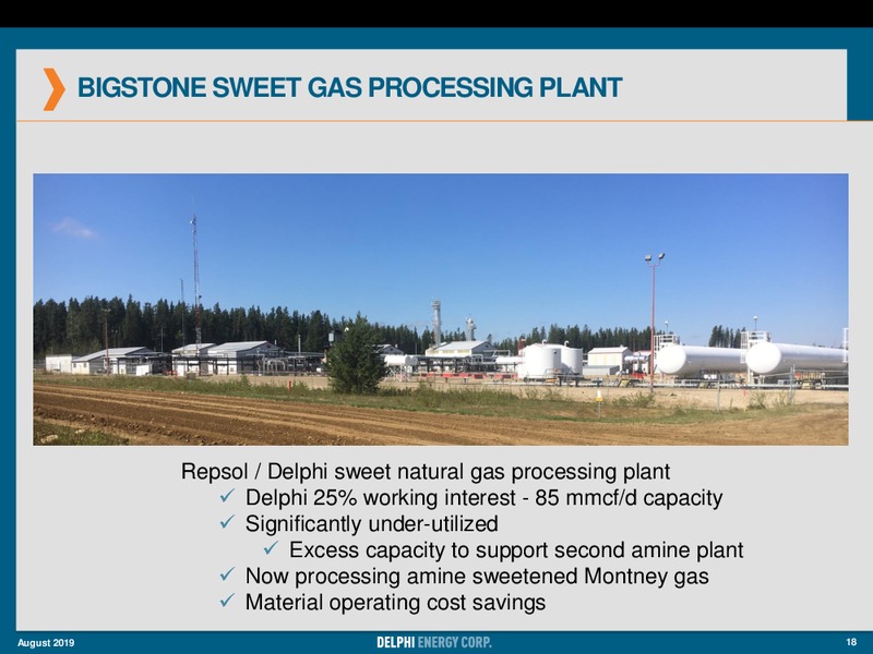 2Q 2019 Earnings Presentation – Delphi Energy Corp. – slide 18