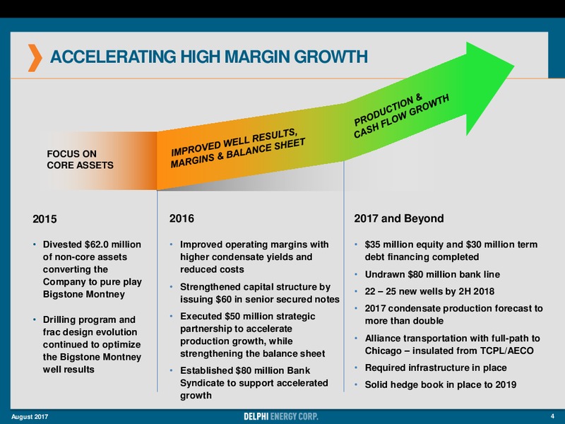 August 2017 Investor Presentation – Delphi Energy Corp. – slide 2