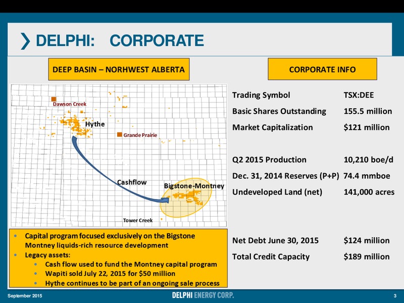 Peters and Company Limited Energy Conference – Delphi Energy Corp. – slide 2