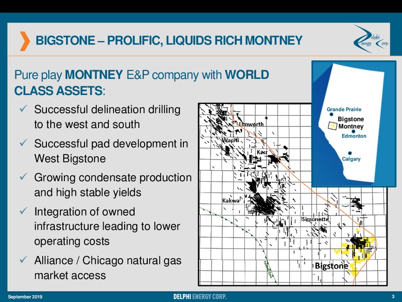 September 2019 Corporate Presentation – Delphi Energy Corp. – slide 3