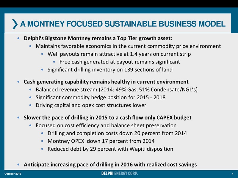 October 2015 Corporate Presentation – Delphi Energy Corp. – slide 3