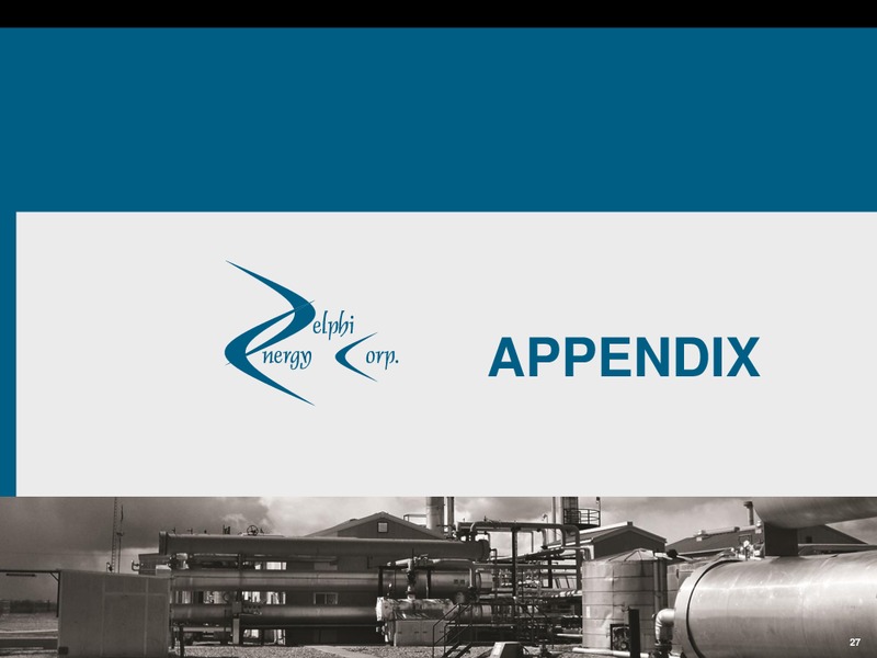 October 2015 Corporate Presentation – Delphi Energy Corp. – slide 26