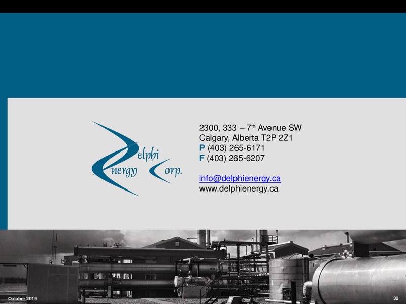 October 2019 Corporate Presentation – Delphi Energy Corp. – slide 28