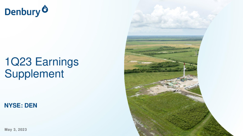 1Q 2023 Earnings Presentation – Denbury Inc. – slide 1