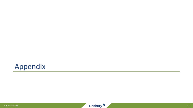 2Q 2022 Earnings Presentation – Denbury Inc. – slide 21