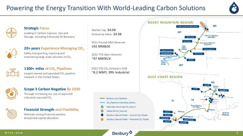 3Q 2022 Earnings Presentation – Denbury Inc. – slide 2