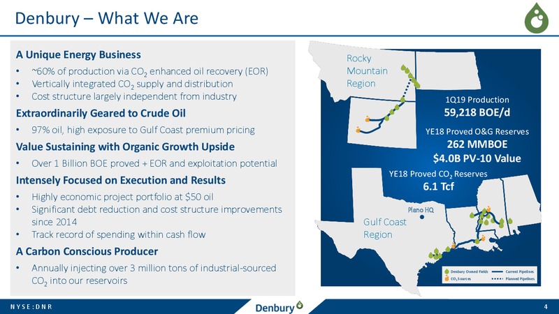 June 2019 Corporate Presentation – Denbury Resources Inc. – slide 3