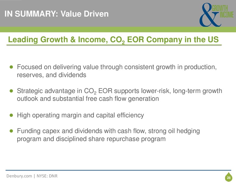JUNE 2014 CORPORATE PRESENTATION – Denbury Resources Inc. – slide 27