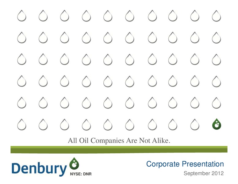Corporate Presentation – Denbury Resources Inc. – slide 1