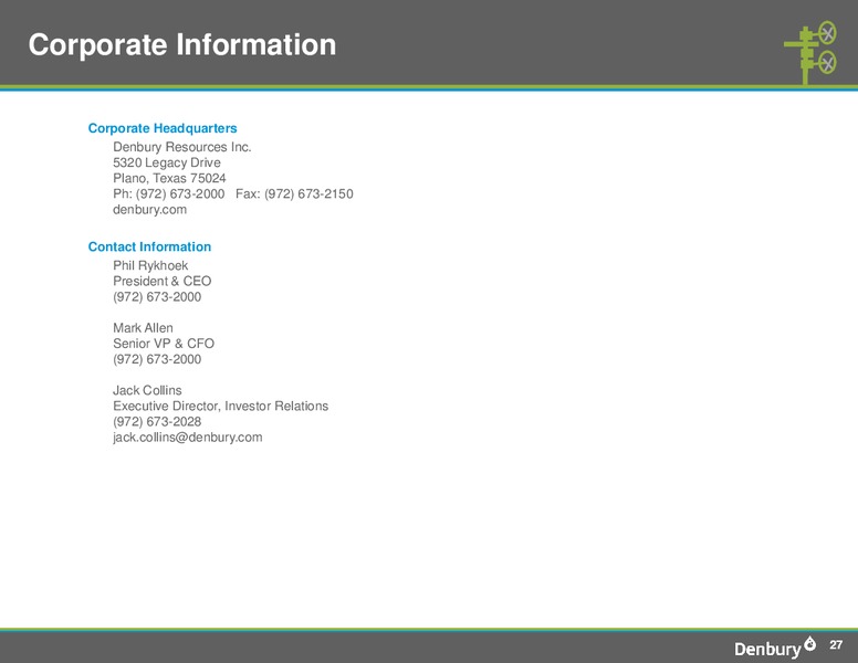 BofA Merrill Lynchs Global Energy Conference 2012 – Denbury Resources Inc. – slide 27