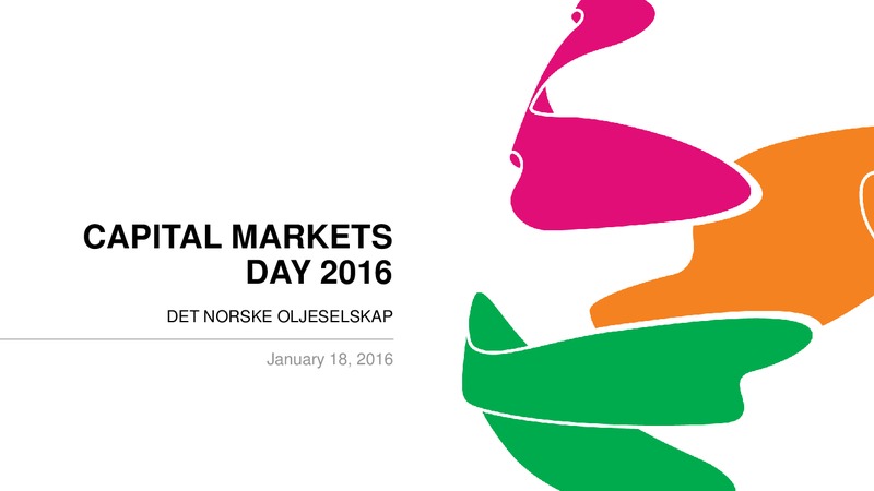 Capital Markets Day – Det Norske – slide 1