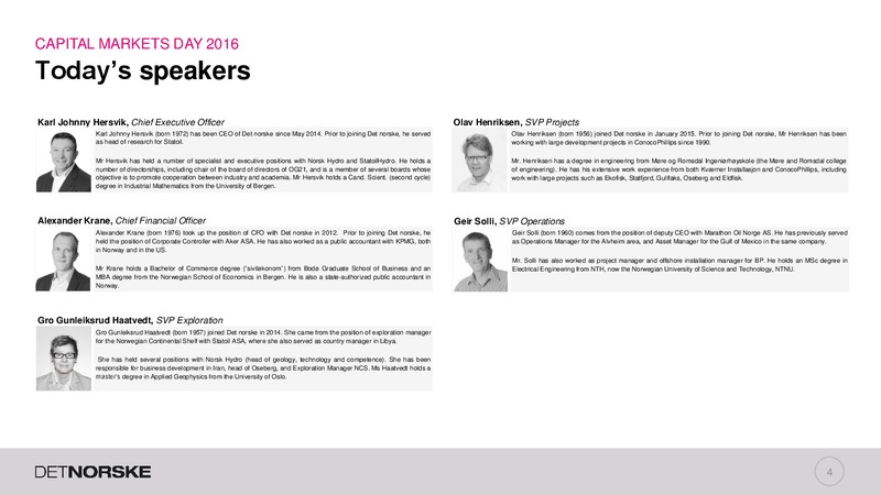 Capital Markets Day – Det Norske – slide 3
