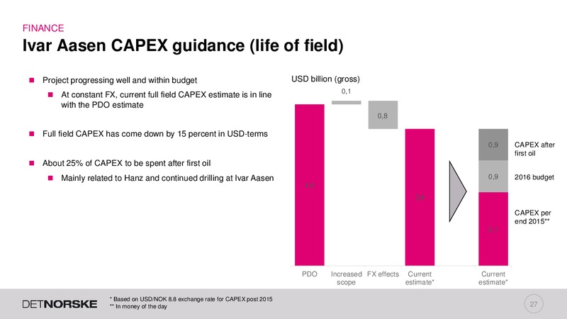 Capital Markets Day – Det Norske – slide 26
