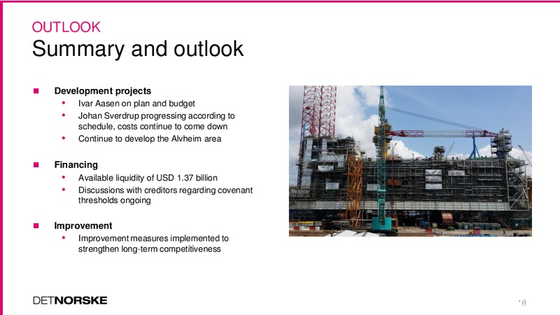 Q4 2015 Results – Det Norske – slide 18