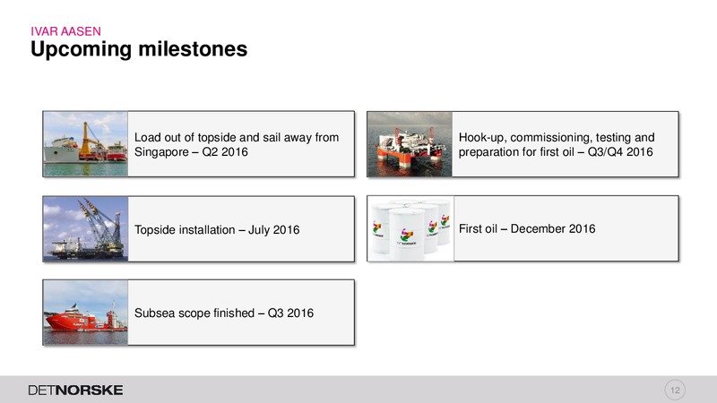 Q1 2016 Presentation – Det Norske – slide 11