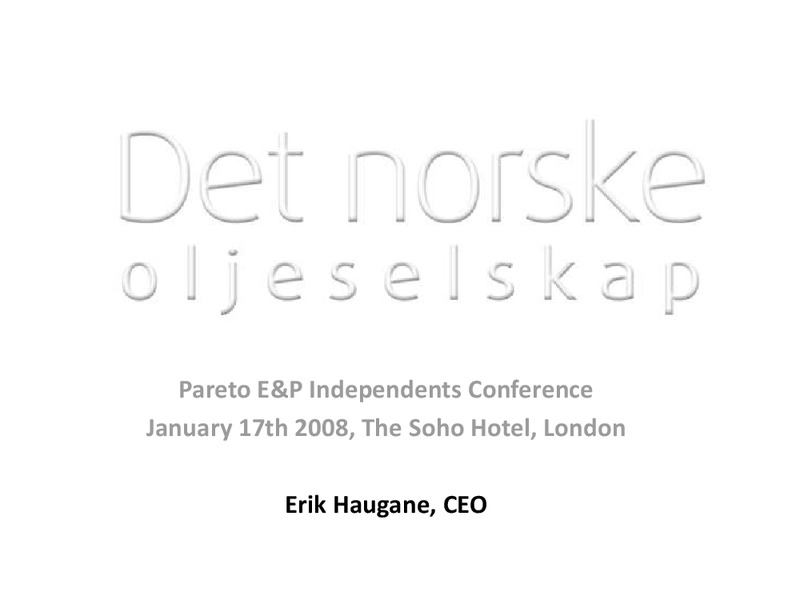 Pareto EP Independents Conference – Det Norske – slide 1