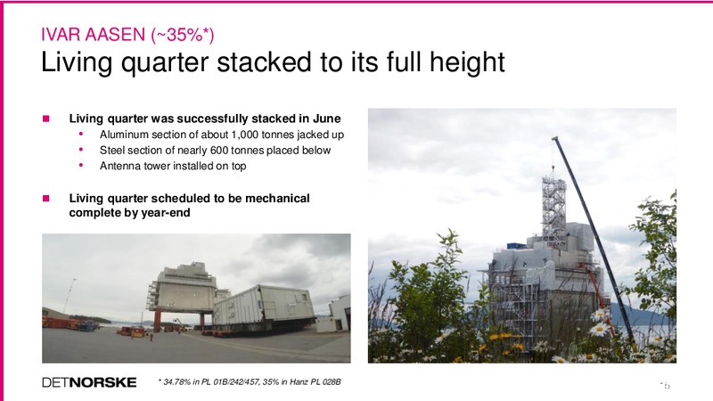Q2 2015 Earnings Call – Det Norske – slide 15