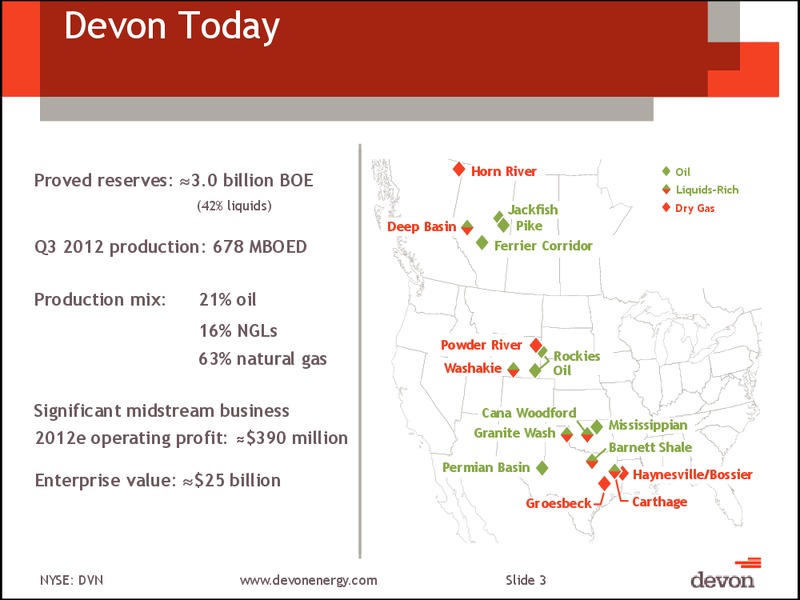 January 2013 Investor Meeting – Devon Energy Corp – slide 2