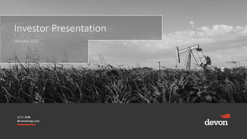 January 2020 Investor Presentation – Devon Energy Corp – slide 1
