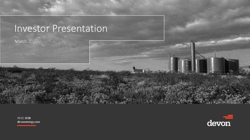 March 2020 Investor Presentation – Devon Energy Corp – slide 1