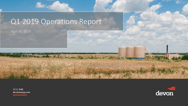 1Q 2019 Earnings Presentation – Devon Energy Corp – slide 1