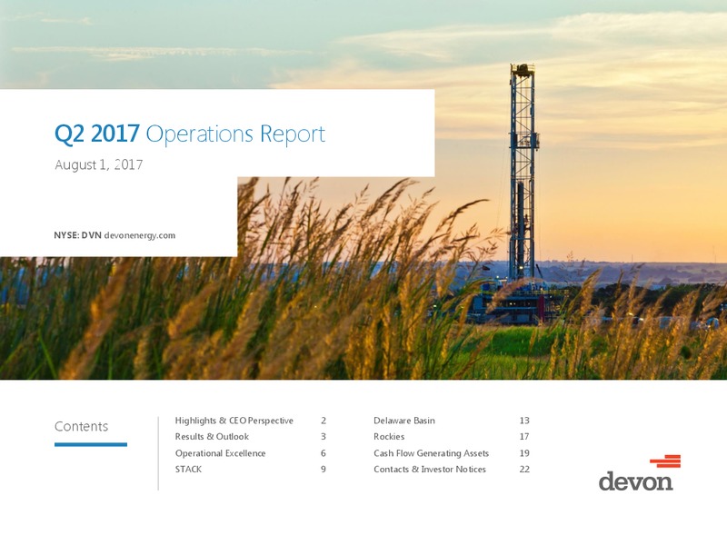 2Q 2017 Operations Results – Devon Energy Corp – slide 1