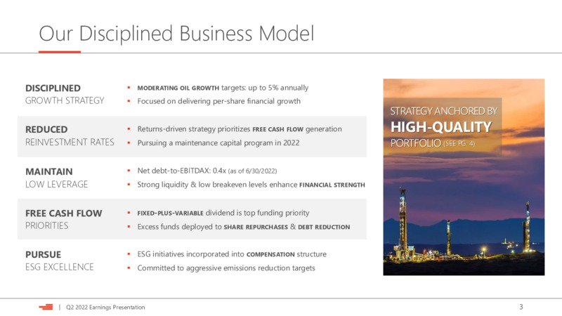 2Q22 Earnings Presentation – Devon Energy Corp – slide 3