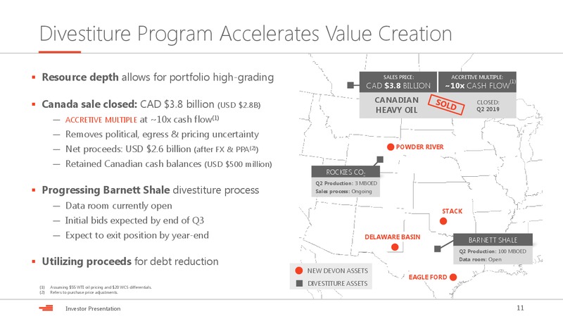 August 2019 Investor Presentation – Devon Energy Corp – slide 11