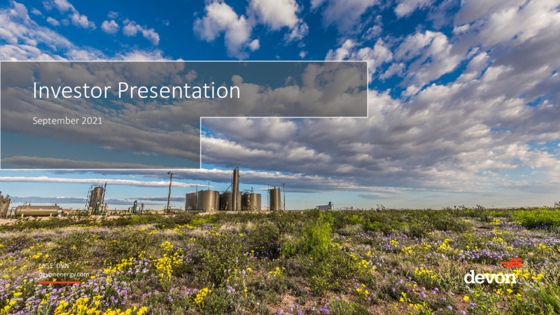 September 2021 Investor Presentation – Devon Energy Corp – slide 1