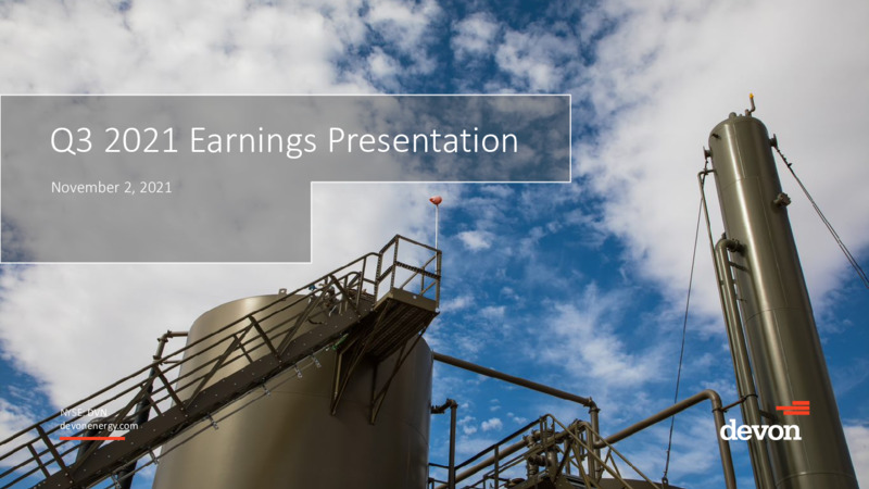 3Q 2021 Investor Presentation – Devon Energy Corp – slide 1